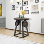 3 Pieces Dining Table Set with 2 Foldable Stools for Small Space - Image 6