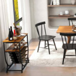 3-in-1 Dining Set: Windsor Chairs, Industrial Sideboard & Wall-Mount Wine Rack Combo - Image 2