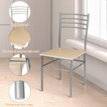 5 Pieces Dining Set Glass Table and 4 Chairs - Image 12