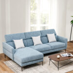 105 Inch L-Shaped Sofa Couch with 3 Adjustable Headrests - Image 2