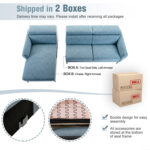 105 Inch L-Shaped Sofa Couch with 3 Adjustable Headrests - Image 10