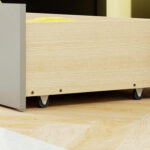 Twin Size House Bed with 2 Storage Drawers and Fence Guardrails - Image 6