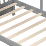 Twin Size House Bed with 2 Storage Drawers and Fence Guardrails - Image 5