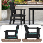7 Pieces Patio Dining Set Outdoor HDPE Weather Resistant Table and Chairs Set - Image 9