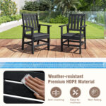 7 Pieces Patio Dining Set Outdoor HDPE Weather Resistant Table and Chairs Set - Image 8