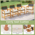 7-Piece Patio Dining Set for 6 People Farmhouse Furniture - Image 11