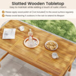 7-Piece Patio Dining Set for 6 People Farmhouse Furniture - Image 9