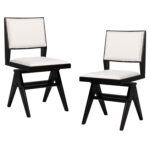 3-Piece Mid-Century Dining Set with 36â€ Round Pedestal Table and 2 Swivel Sherpa Upholstered Chairs - Image 5