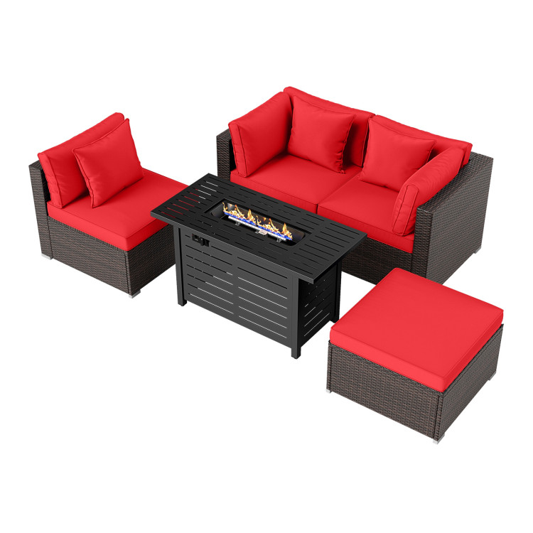 upload_1765936383947860_103376.jpg Heavy-duty Frame Rattan Sofa Set with 60000 BTU Firepit Table - Image 1