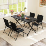 5-Piece Foldable Outdoor Dining Set for Backyard Garden Deck - Image 6