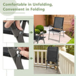 5-Piece Foldable Outdoor Dining Set for Backyard Garden Deck - Image 7