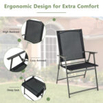 5-Piece Foldable Outdoor Dining Set for Backyard Garden Deck - Image 8