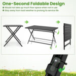 5-Piece Foldable Outdoor Dining Set for Backyard Garden Deck - Image 10