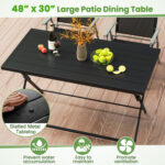 5-Piece Foldable Outdoor Dining Set for Backyard Garden Deck - Image 11