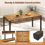 7 Pieces PE Wicker Patio Dining Set for Garden and Backyard - Image 13
