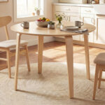 3 Piece Dining Table Set with 2 Padded Dining Chairs and Rubber Wood Table - Image 3